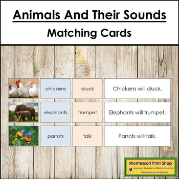 Matching Animals To The Sound They Make Teaching Resources | TPT