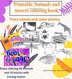 Animals and insects coloring book