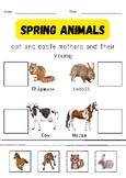Animals and their Babies worksheets - Farm Animals - Sprin