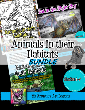 Preview of Animals and their Habitats Bundles: Project Based Learning Activity