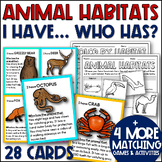 Animals and their Habitats Matching + Habitat Coloring 3rd