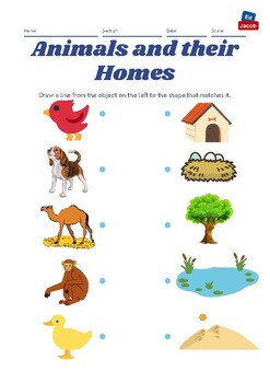 Animals And Their Homes Matching Teaching Resources | TPT