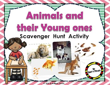 Animals and their Young ones Scavenger Hunt Activity | TPT