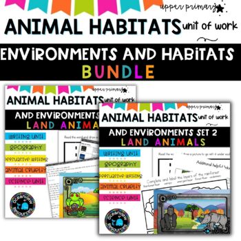 Preview of Animals and their habitats unit for upper primary kids (BUNDLE)