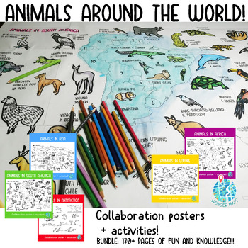 Preview of Animals around the world: collaboration posters! (BUNDLE)