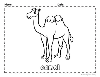 animals at the zoo coloring pagesdrag drop learning