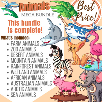 Preview of Animals by Location Clip Art MEGA Bundle