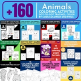 +160 Animals coloring activities for kids: dot-to-dot, col