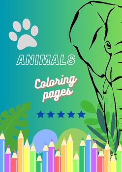 Preview of Animals coloring pages - digital and printables.