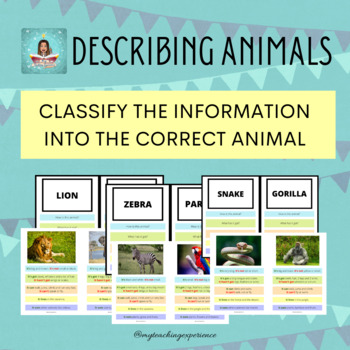 Preview of Animals description game