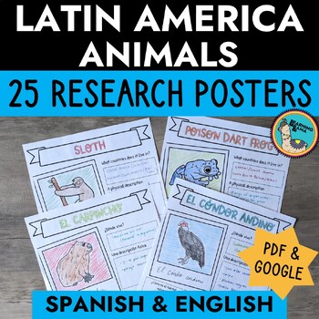 Preview of Animals from South America Research Project BUNDLE