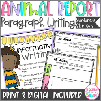 Preview of Animals in Spring Report | Animals Paragraph Writing for ANY Animal & Craftivity