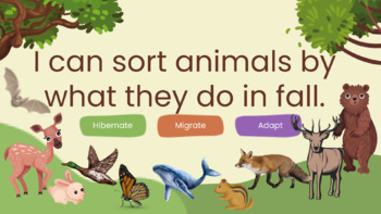 Animals in Fall Sort by M ann M Designs | TPT