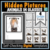 Animals in Glasses Editable Hidden Picture Digital Google 