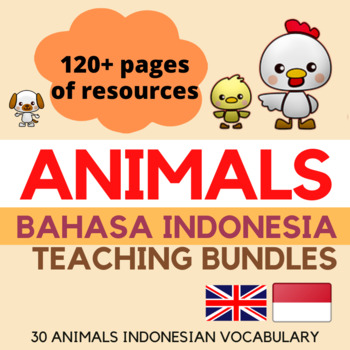 Animals Indonesian BUNDLE | Indonesian Animals | Binatang Bahasa Indonesia