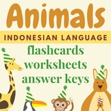 Animals Indonesian Flashcards & Worksheets | Binatang | Ba