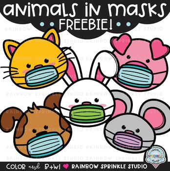 Animals in Masks Clipart FREEBIE! {BTS Freebie #1} | TPT