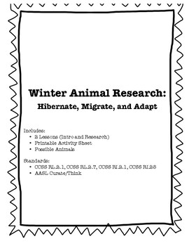 Preview of Animals in Winter (Adapt, Hibernate, Migrate)