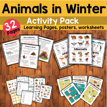 Preview of Animals in Winter - Learning Pack
