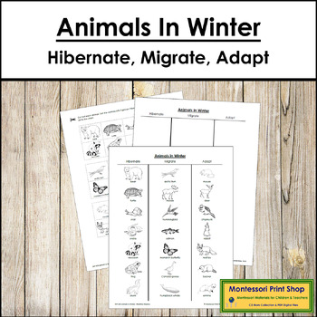 Preview of Animals in Winter (Migrate, Hibernate, Adapt) - Blackline Masters