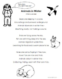 Animals in Winter - Poem and Cross-Curricular Teaching Kit