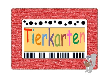 Preview of Animals in german. Flash cards with Animals. Montessori education