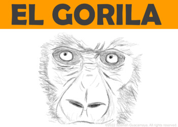 Preview of Free Animals in Spanish flashcards el gorila