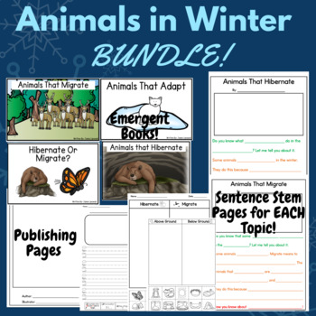 Preview of Animals in the Winter (Hibernate, Adapt, Migrate Activities Bundle WITH Books)