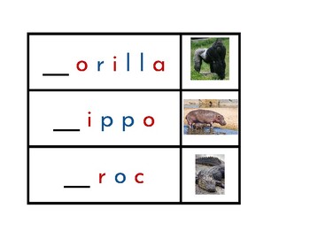 Preview of Animals of Africa - Initial Sounds Matching