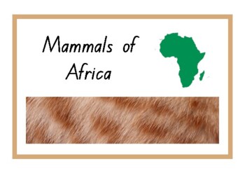 Preview of Animals of Africa - Mammals Part 1 by Kids of the World