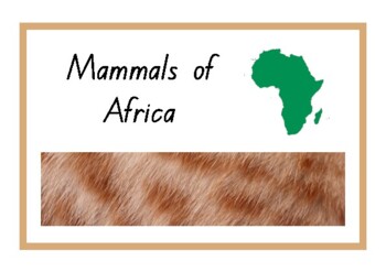 Preview of Animals of Africa - Mammals Part 2 by Kids of the World