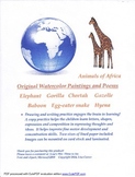 Animals of Africa    Original Watercolor Paintings and Poems