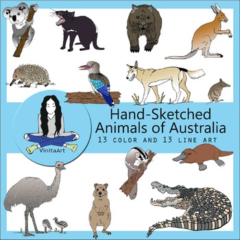 Preview of Animals of Australia, clip art, Australian Animals, clipart