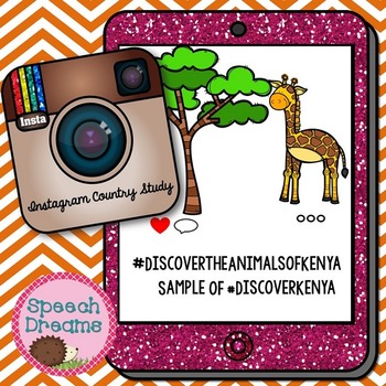 Preview of Animals of Kenya Country Study | FREE using Instagram template