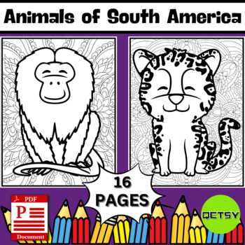 animals in south america coloring pages