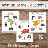 Animals of the Continents Shadow Matching and Posters, Mon