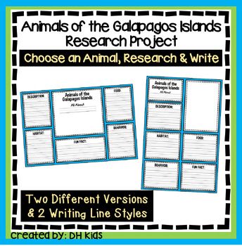 Animals of the Galapagos Islands Research Activity, Science Ocean