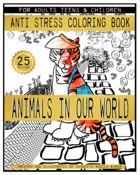 Preview of Animals of the World : Coloring Book