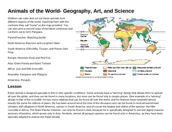 Preview of Animals of the World- Geography, Art, and Science