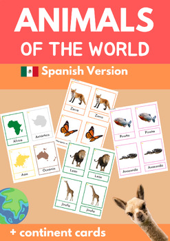 Preview of Animals of the world/Animales del Mundo SPANISH VERSION