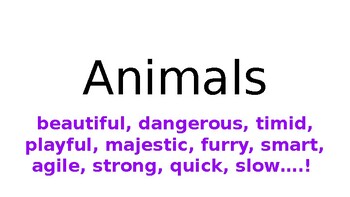 Preview of Animals ppt