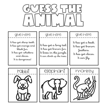 Animal Riddle Teaching Resources | TPT