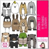 Animals set 7 clip art digi stamps COLORED Version by Melo