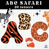Animals skin Alphabet safari letters ClipArt,bulletin boar