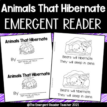Preview of Animals that Hibernate Emergent Reader