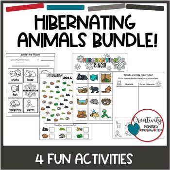 Preview of Animals that Hibernate, Hibernation Math and Literacy Activities BUNDLE
