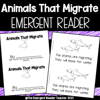 Preview of Animals that Migrate Emergent Reader