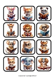 Animals with Books Memory Game - 12 Images