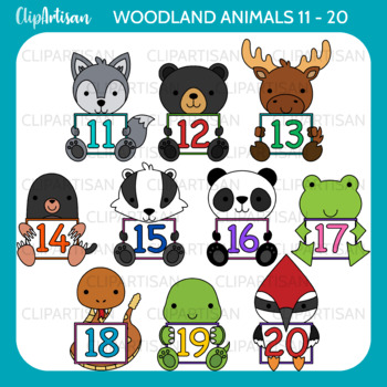 Download Animals With Numbers Clip Art Bundle 0 20 By Clipartisan Tpt