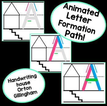 Preview of Animated Alphabet Letter Formation Handwriting House Orton Gillingham Practice
